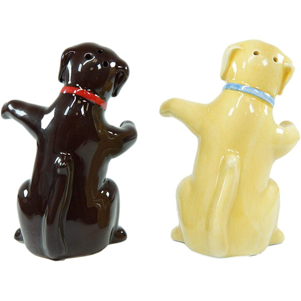 Red Barrel Studio® 2 Piece Labrador Couple Dancing Hugging Salt And